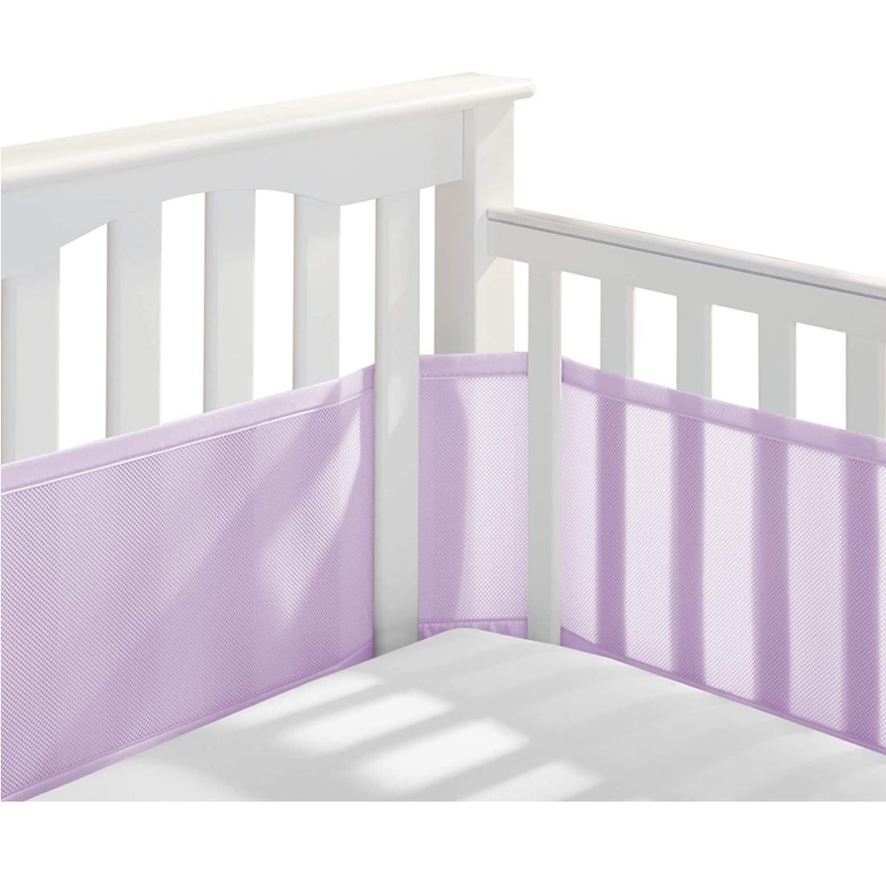BreathableBaby Breathable Mesh Crib Liner – Classic Collection – Lavender